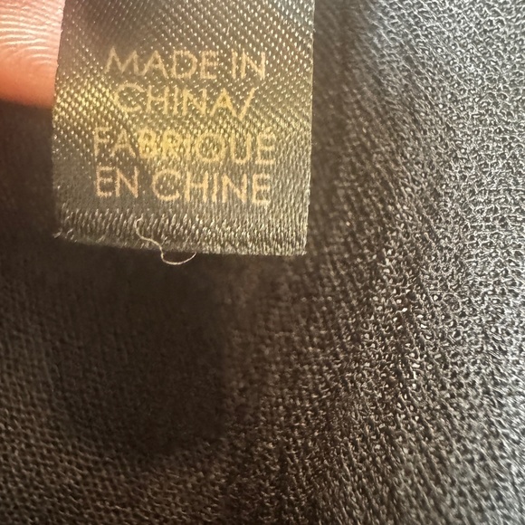 Turquoise Couture Wrap Dress Womens Size XL Black Crepe Goth Knee Length - Picture 4 of 9